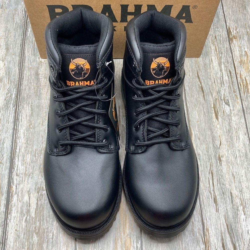 Men’s Brahma Escott Wide Width 6" Soft Toe Work Boots Shoes Size 8 W